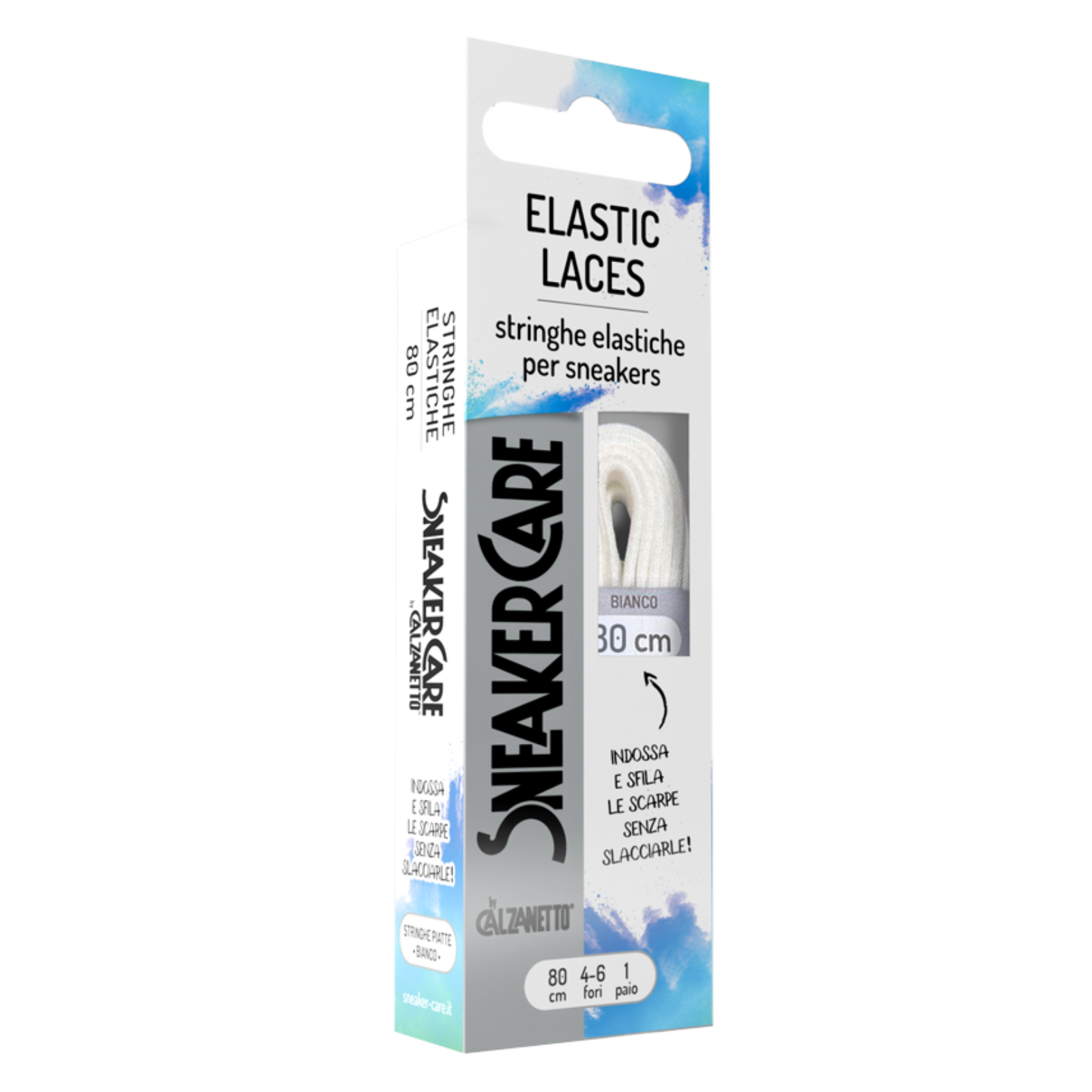 Stringhe elastiche per sneakers • Bianco • 80cm