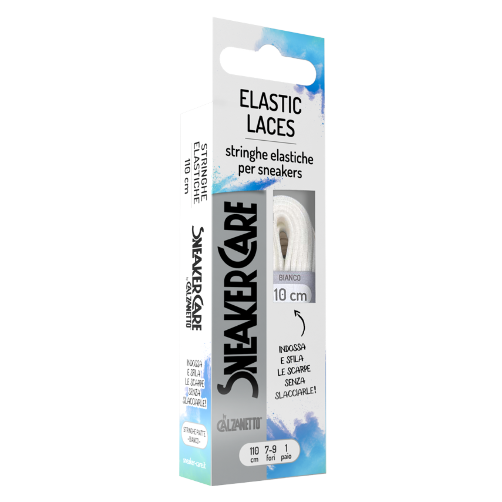 Stringhe elastiche per sneakers • Bianco • 110cm